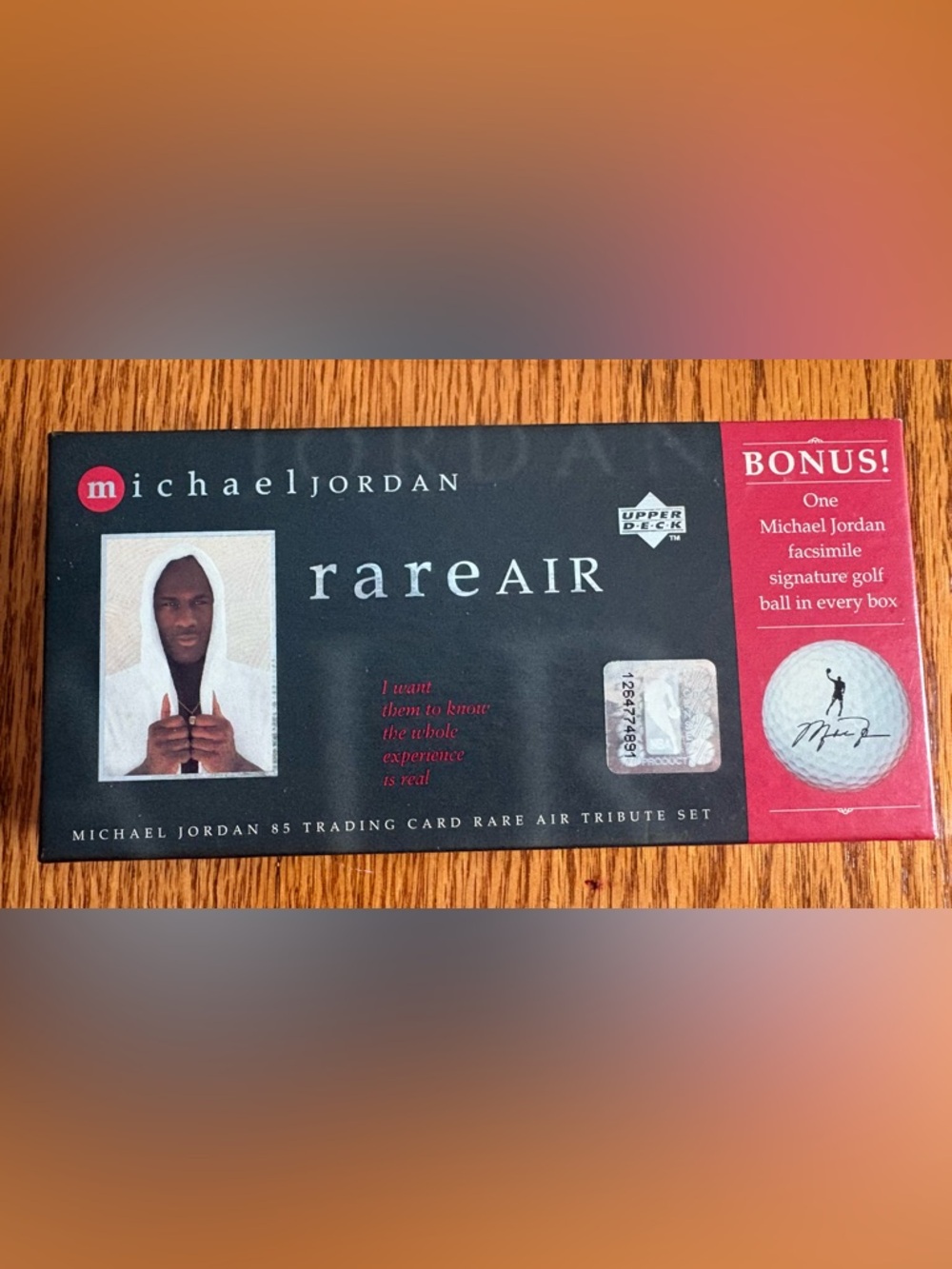 Upper Deck Michael Jordan Rare Air Trading Card Box 85 Cards With Golfball